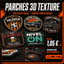 Parches 3D Texture personalizados con relieve real y corte individual
