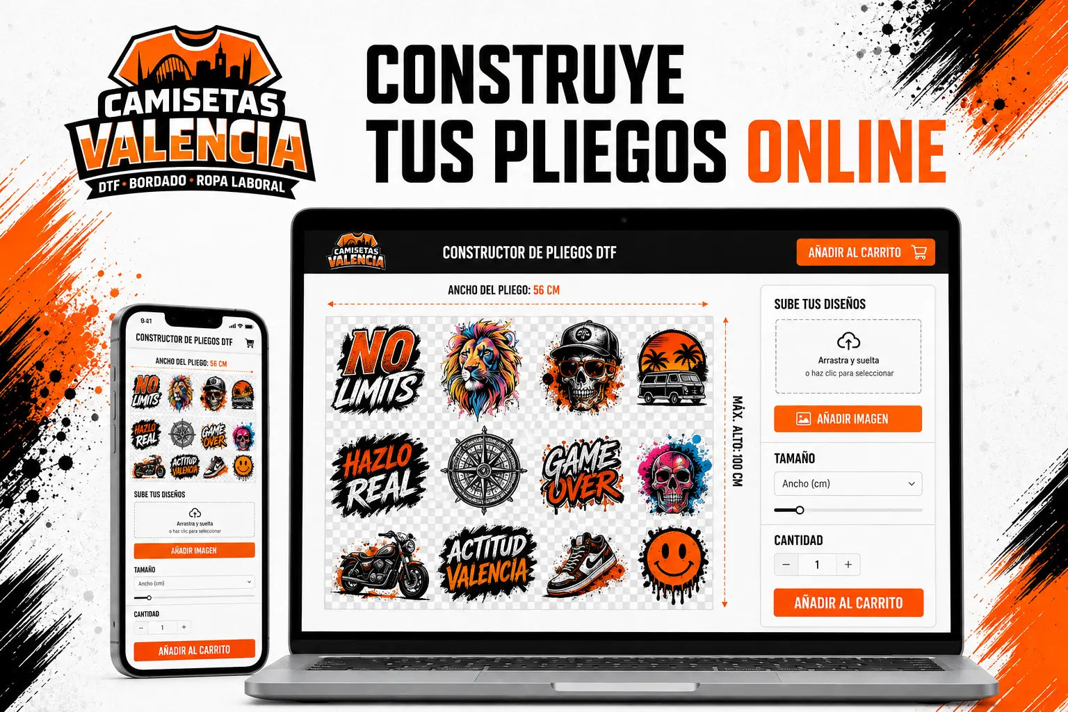 Construye tus pliegos online con el creador DTF