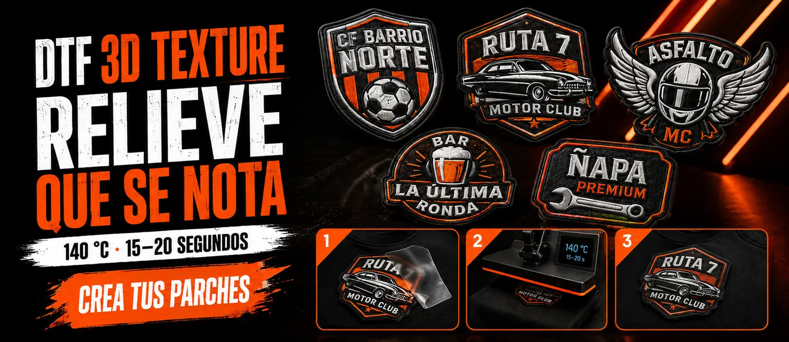DTF 3D Texture con textura y relieve