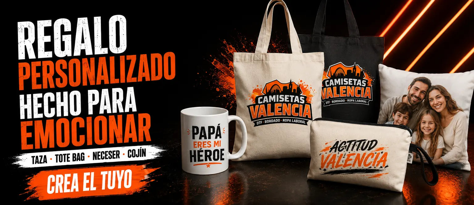 Regalos personalizados: taza, tote bag, neceser y cojín